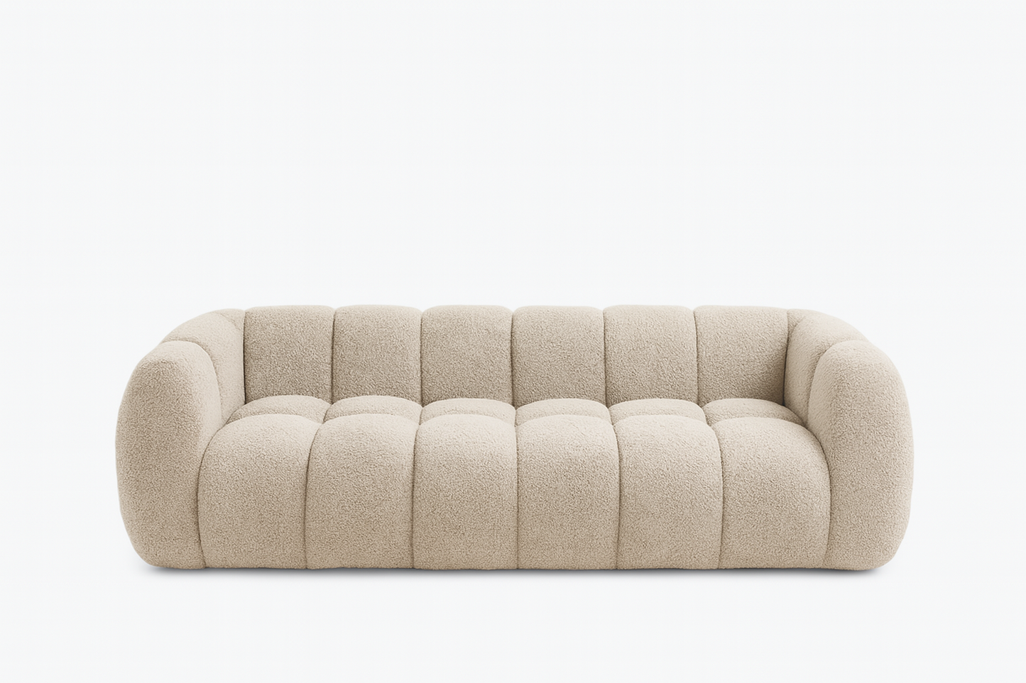 Cavallo Sofa – Luxe Bouclé Cloud Couch with Deep Tufted Seating & Sculpted Silhouette